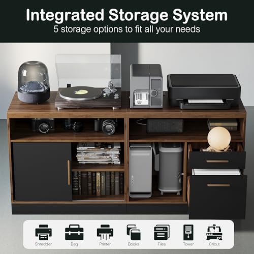 Image of ModernMate 63 inch Lateral File Cabinet with Lock,2-Drawer Home Office Storage
