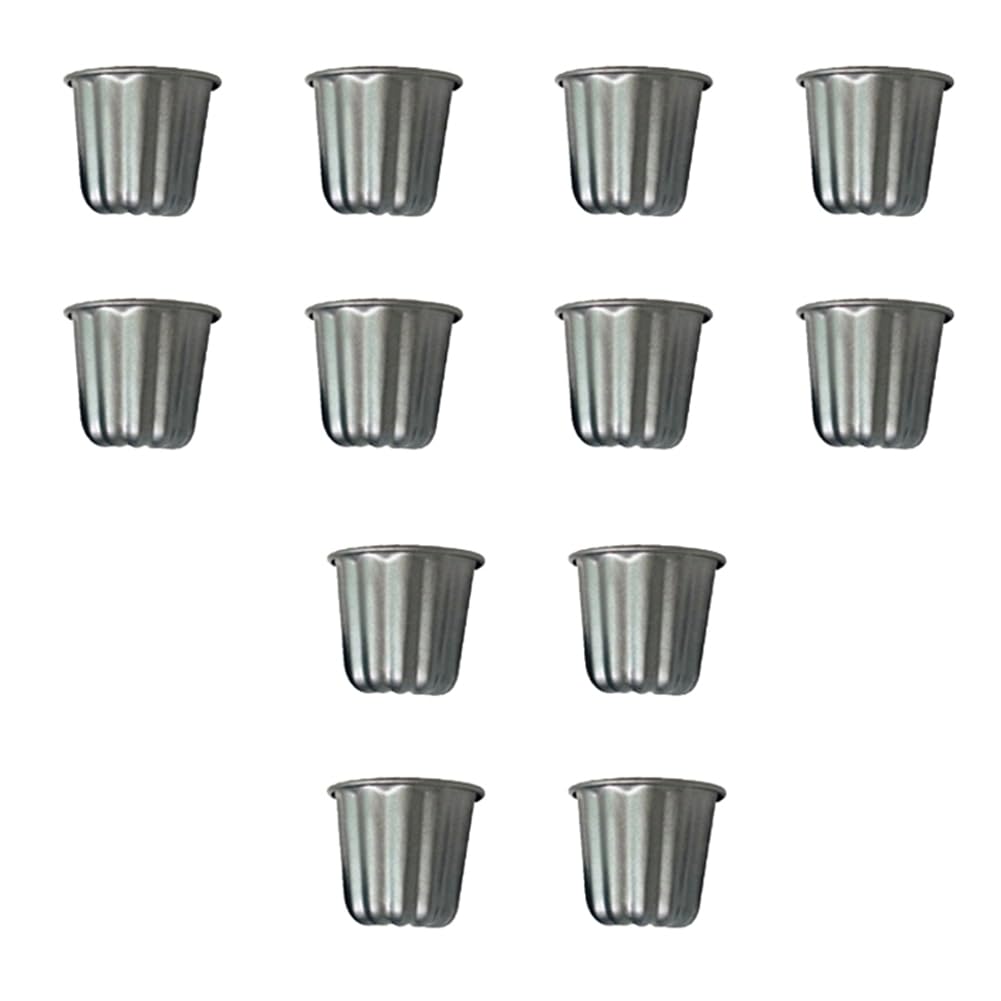 Moule Cannele, Moule Cannele Muffin, 12Pièces Séries Moule Cannele Antiadhésif Gris-Noir Canneles