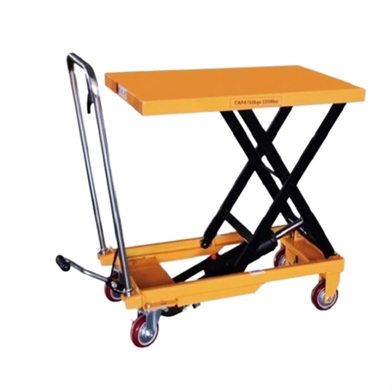 PT500A Hand Push and Pedal Hydraulic Lifting Platform Truck Manual Mould Lifting Platform Car Mobile Platform Lift Truck