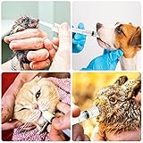 8 Stück 20ml Spritze mit Deckel,Kunststoffspritze sterile Verpackung mit Messung für wissenschaftliche Labore,Dispensieren,Messen von Flüssigkeiten,Tierfütterung,Pflanzenbewässerung