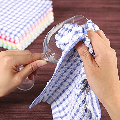 Image of AYUS Dish Cloths for Kitchen Washing Dishes, Super Absorbent Dish Rags, Cotton Terry Cleaning Cloths 13x13 Inches (Terry Dish Cloth, Pack of 12)