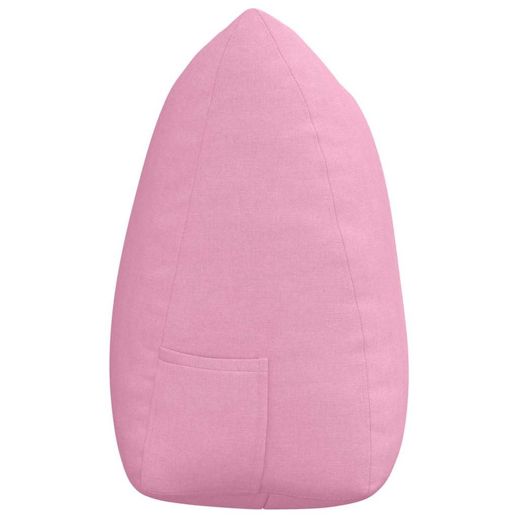 Moderno cuscino per la schiena rosa, 140 x 24 x 50 cm, in tessuto vellutato con design ergonomico e imbottitura in poliestere, con cerniera per una facile pulizia, ideale