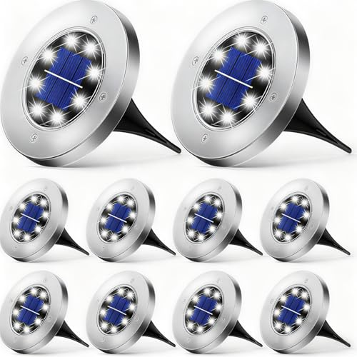 Wilktop 10er im Set Solarleuchten für Solarlampe Garten Lampe Solarleuchte...