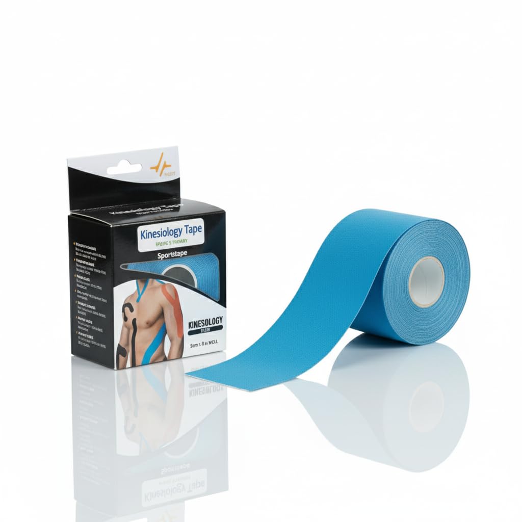 Kinesiology Tape Blue Sports Tape 5cm x 5m Roll Muscle Support