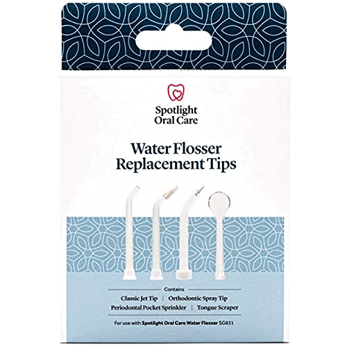 Image of Spotlight Oral Care Water Flosser 4 Replacement Tips - Pack of 2