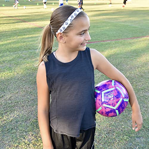 FROG SAC 4 Soccer Headbands for Girls, Adjustable Non Slip Sport Hair Bands Accessories for Kids, Stretch Elastic Athletic Head Band Pack - Image 3