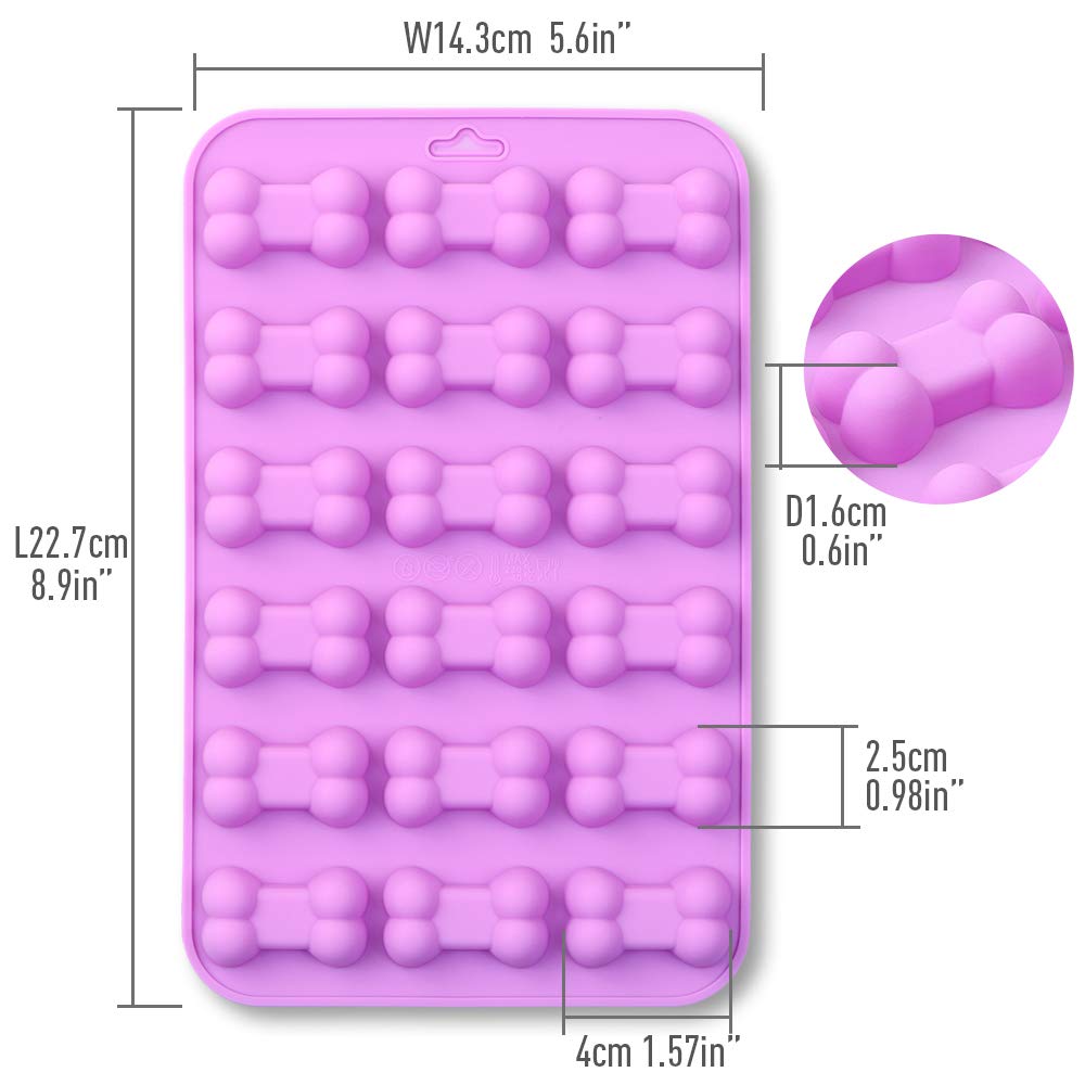Silikon-Backformen, Lebensmittelqualität, BPA-frei für Schokolade, Süßigkeiten, Kuchen, Pudding, Gelee knochenfarben