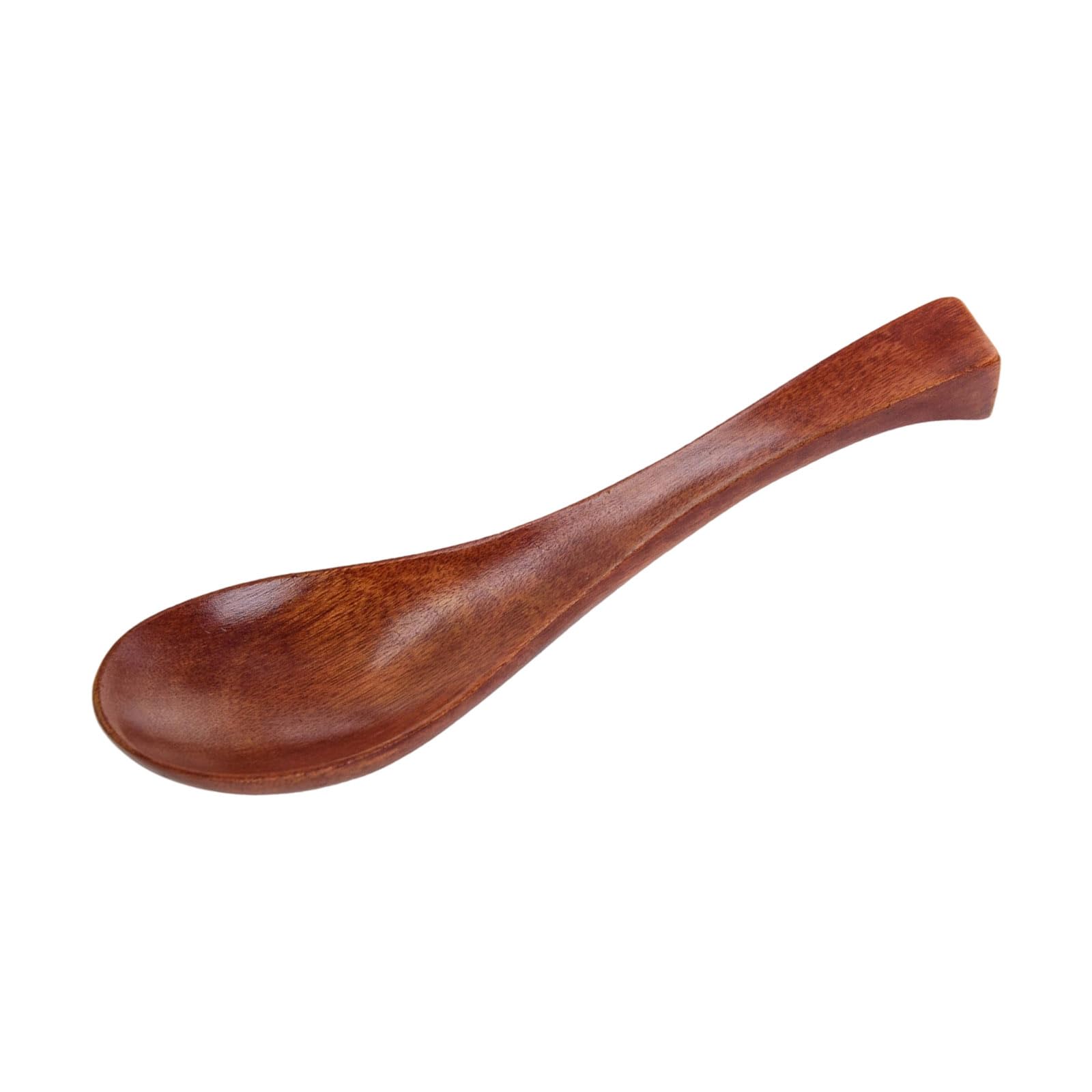 Qusinfc Handcrafted Wooden Serving Spoon, Design with Comfort Handle, Camping & Home Kitchen Essential Accessory Dishwasher Safe for Home or Outdoor