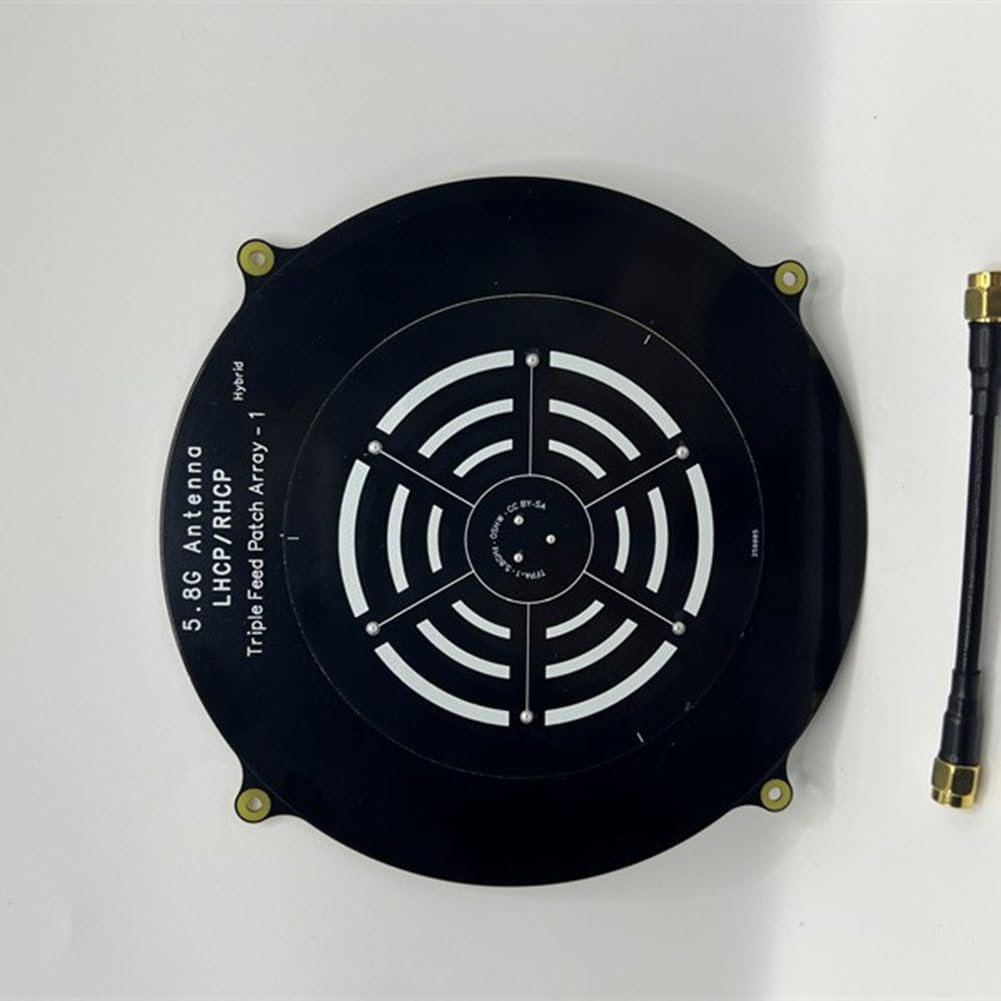 Antenne Patch Triple Feed 5,8 GHz, Gain Élevé de 14 DBi, Directionnelle LHCP RHCP, pour Drone FPV et Quadricoptère RC