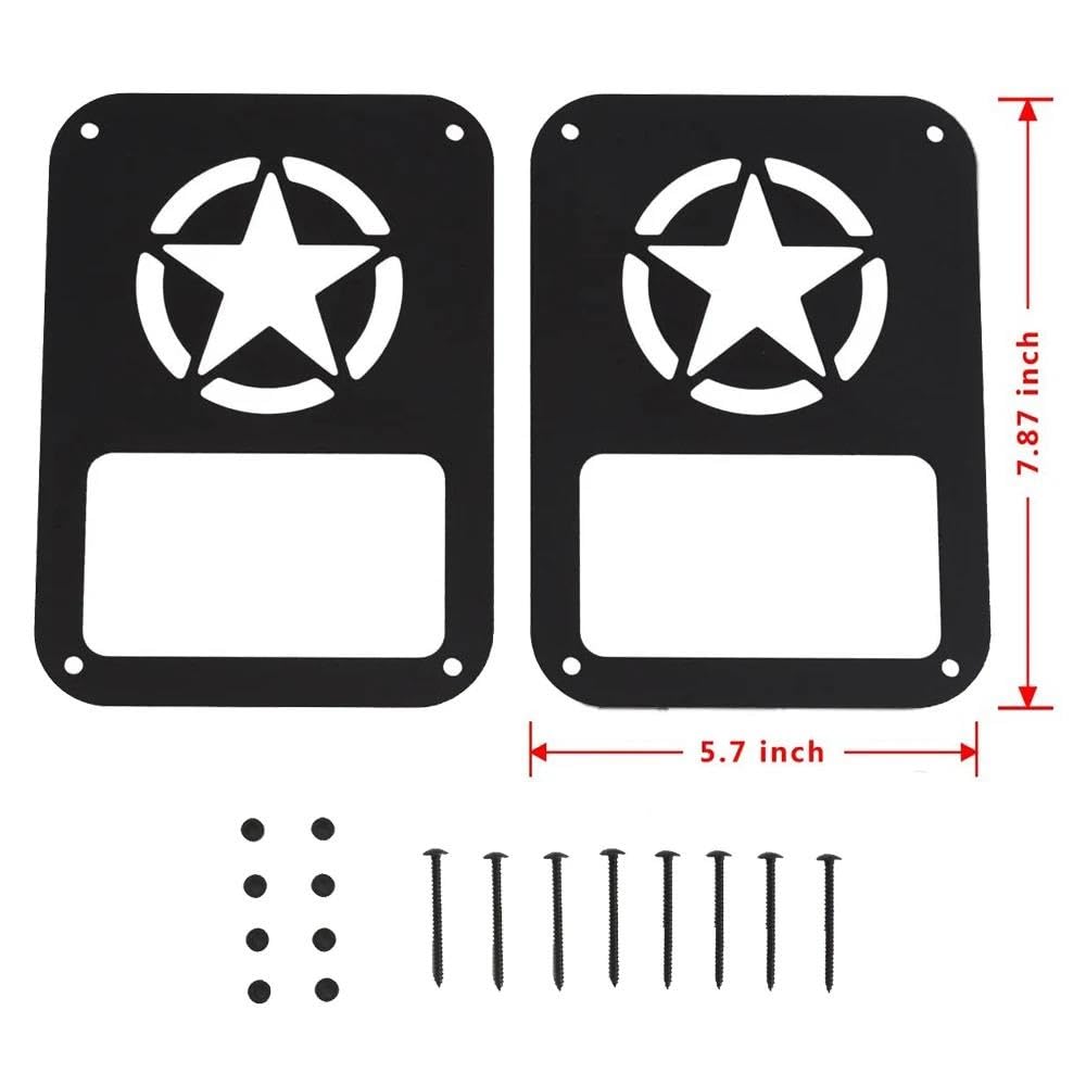 Modanature fari posteriori Per Jeep Per Wrangler JK 2007-2018 Per Per Unlimited Coprifari Cappe per lampade per auto(A)