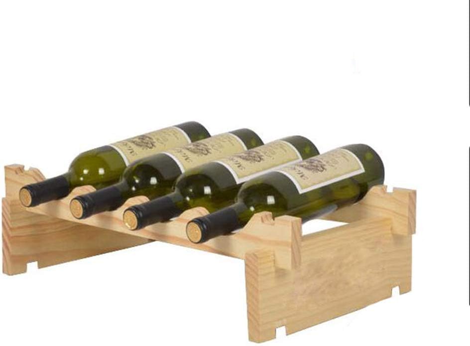 Solid Wood Wine Rack Wine Shelf European Creative Decoration Display Modular Rack Rack Display Wood Display Stand Rack with