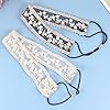 Hemobllo 2 pièces Bandeaux Femmes Dentelle avec Perles Accessoires Cheveux Élégants et Élastiques pour Mariage Fête Usage Quotidien Lot de Noir et Beige #5