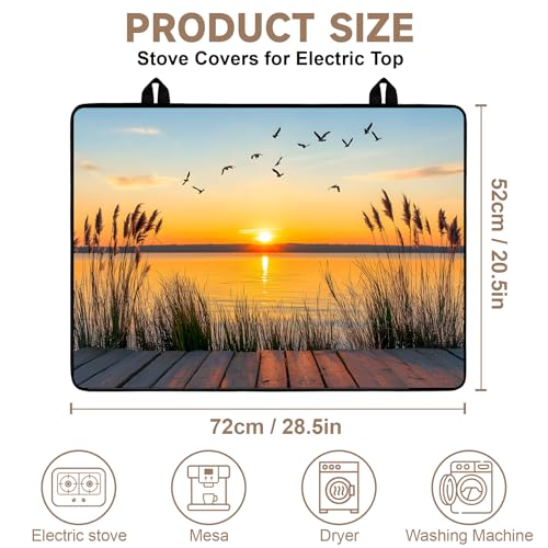 Image of Stove Burner Covers Non-Slip Electric Cooktop Protector Mat (G255175)