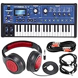 Novation MiniNova 37-Mini-Key Analog Modeling Synthesizer W/Deluxe Bundle, Samson Stereo Headphone, Cables, and FiberTique Cleaning Cloth