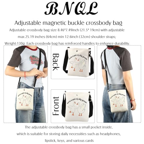 BNQ Silly Goose Crossbody Bag Silly Goose Gifts Goose Lover Gift Silly Goose Merch We'Re a Pain Of Silly Goose Shoulder Bag4
