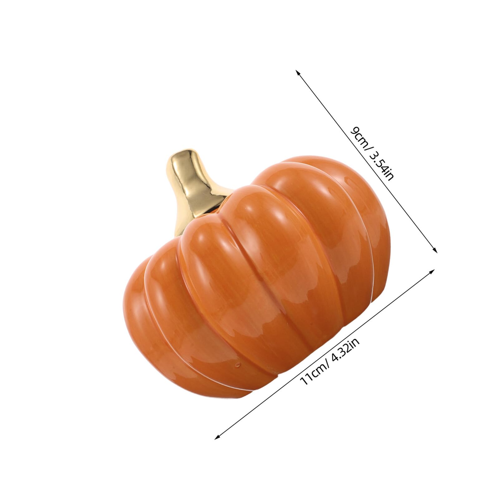 Keramikkürbis für Herbstdeko Tischfiguren aus Keramik Kürbisdeko für Halloween und Erntedank Kunstvolle Skulpturen für Wohnraum