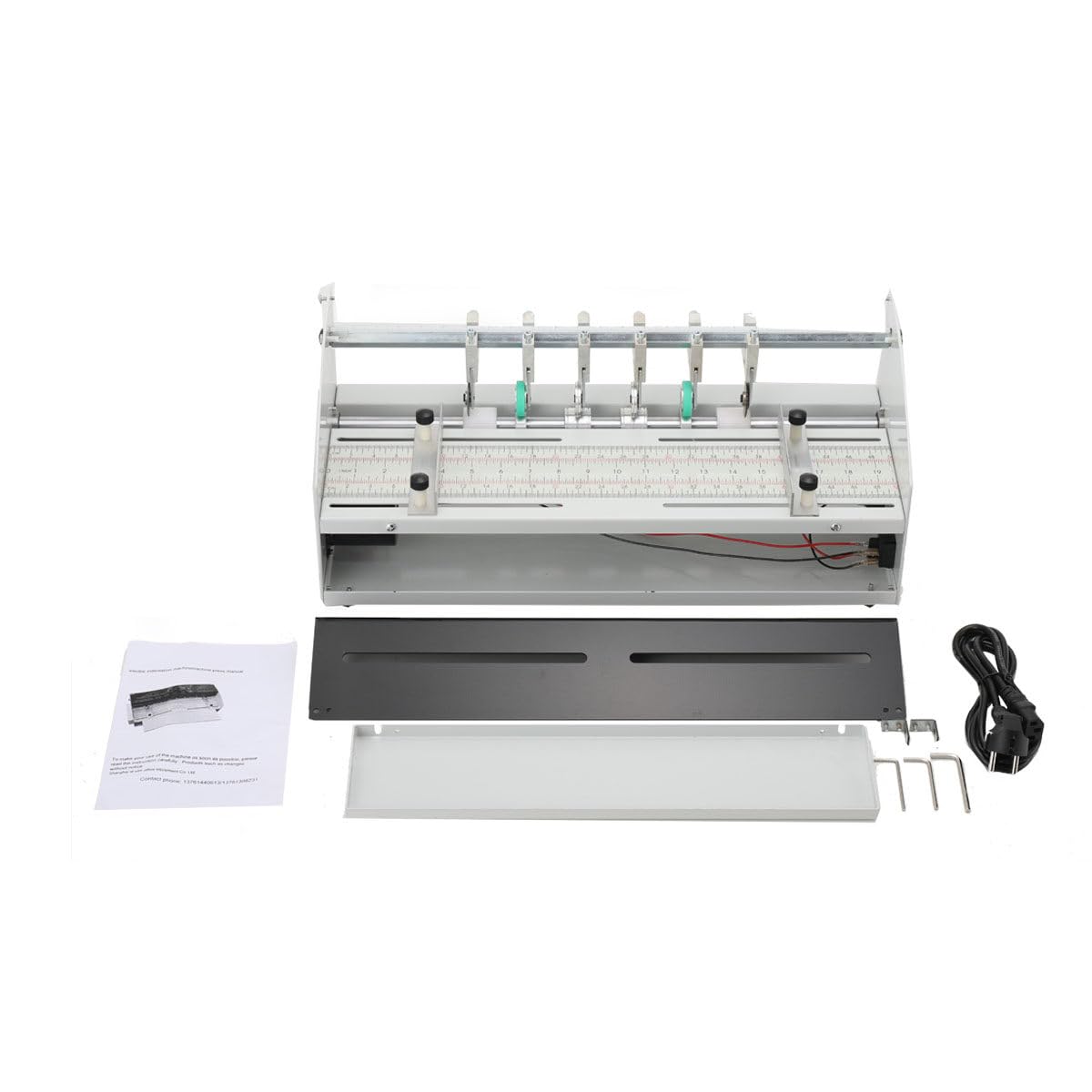 3 In 1 Rillmaschine 46CM, 220V Elektrische Creasing Maschine Elektrische Nutmaschine Einstellbare, Bürobedarf und Schreibwaren mit Rundpresstechnik, Falzmaschine für Dateien, Karten, A4-Papiere