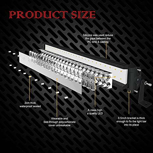 Led Light Bar Turbo Sii 32 Inch 5D Flood Spot Combo Beam Offroad Driving Light 2Pcs 4 Inch 60W Led Pod Cube Lights W/Wiring Harness 3-Leads For Trucks Polaris Rzr Atv Utv Suv Boats #TOP2