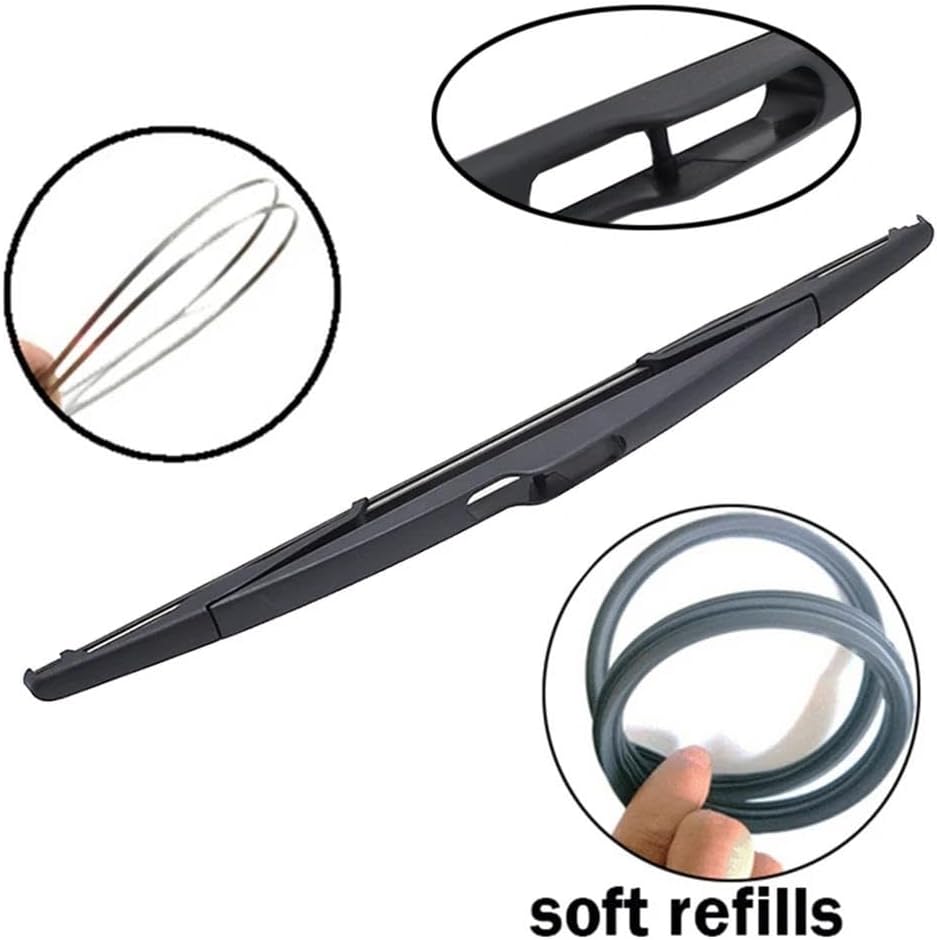 12" Rear Wiper Blade Arm Set Kit For Hyundai For I10 MK1 2008 2009 2010 2011 2012 2013 2014 Windshield Tailgate Window Brush