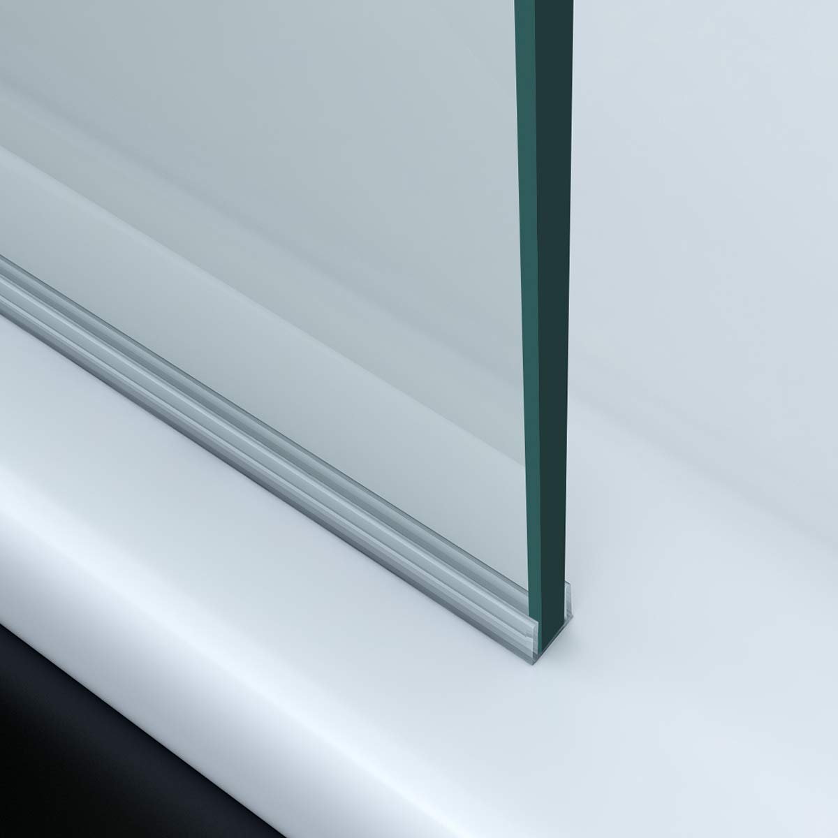 Yellowshop - Parete Doccia Fissa Walk In Cristallo 8 MM Trasparente O Puntinato Opaco Box Cabina Bagno Misure Cm 70 80 100 120 140 (Cm 140, TRASPARENTE)