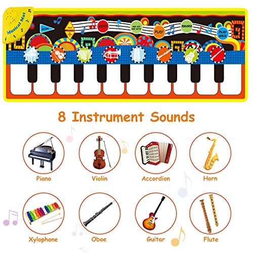 Buluri Pianomat, vroege opvoeding muzikale dansmat, touch pianomat, muziekmat met 5 modi en 8 instrumentgeluiden… - Image 4