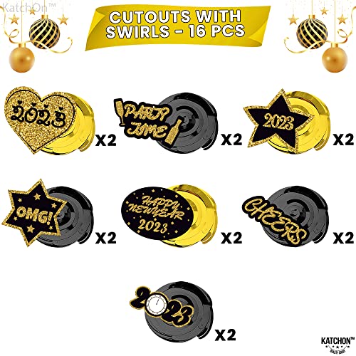 Happy New Year Hanging Swirls Decorations - Pack Of 30, No Diy | Nye Decorations 2023 | New Years Eve Party Supplies 2023 | Happy New Year Decorations 2023 | 2023 Party Favors | 2023 New Years Decor #TOP4