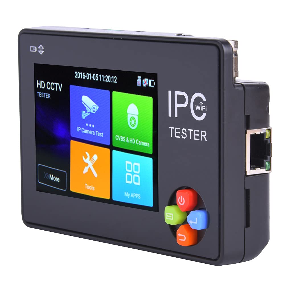 Tester IPC da 3,5 pollici con touch screen H.265 4K IPC1600ADHplus per telecamere IP TESTER AHD CVI-TVI 100 V-240 V HD Touch Screen