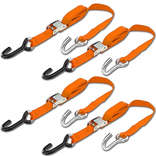 Progrip Powersports Motorcycle Tie Down Straps Lab Tested (4 Pack) Orange