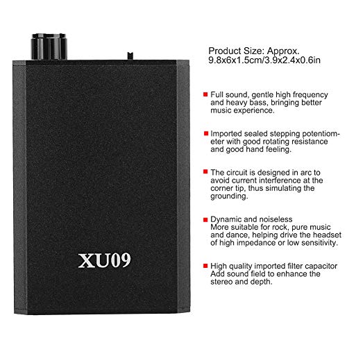 HiFi-hoofdtelefoonversterker, digitale stereo zware bas HiFi-audio USB-oortelefoonversterker-decoder voor MP3/MP4… - Afbeelding 6