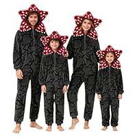 Disfraz de D-Demogorgon Onesie Unisex con Capucha Otoño Invierno Manga Larga Mono con Capucha de una Pieza Mono Acogedor Ropa de Descanso Familiar de Lana para Adultos y niños