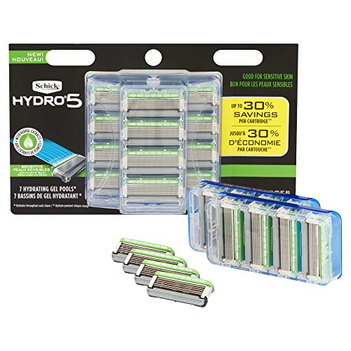Schick Hydro 5 Sense Hydrate Razor Refills for Men, Pack of 12