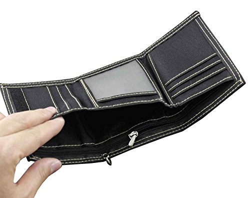 Mens Boys Trifold Casual Skull Wallet Money Purse With Jeans Pants Chain L203