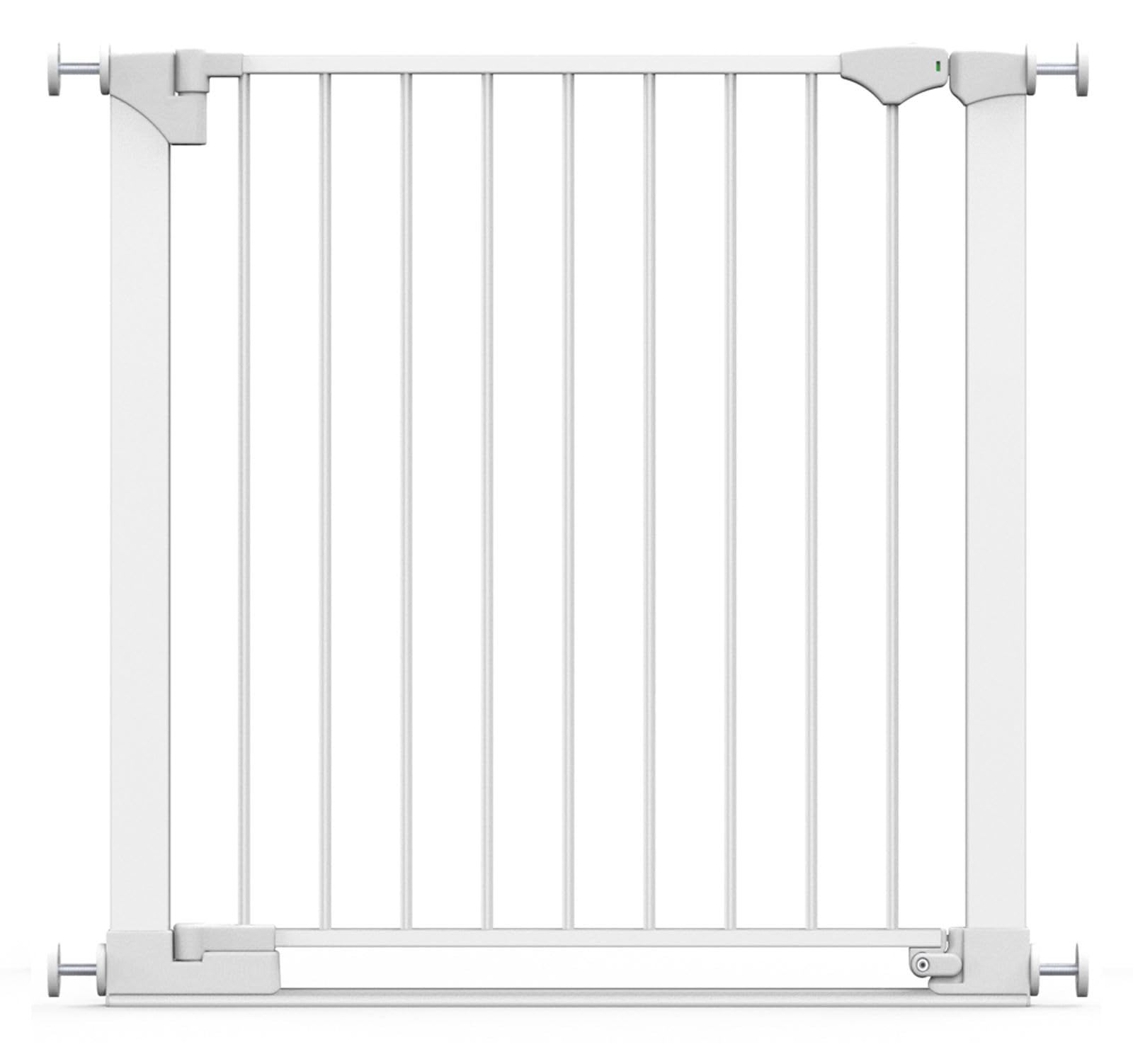 Safetots SafeStep Gate, White, 82cm - 89cm, Extra Low Walkthough, 67cm Extra Wide Doorway, One Piece Extra Wide Gate for Stairs, Hallways and Doors, Baby and Toddler, Easy Installation
