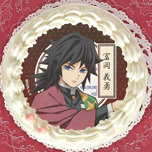 Amazon Co Jp 冨岡義勇 定番デザイン 鬼滅の刃 ホールケーキ ホイップクリームいちご入り 5号 4 6人分 食品 飲料 お酒