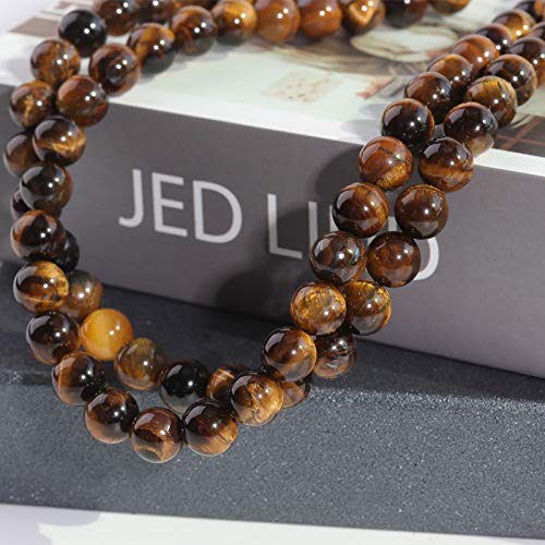 Image of Natural Stone Beads 6mm Yellow Tiger Eye Polished Round Smooth Agates Gemstone Beads for Jewelry Making 15 inch(Yellow Tiger Eye, 6mm)