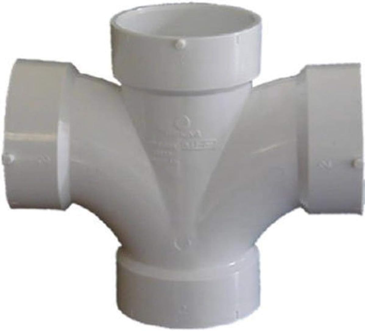 Genova Products 73520 Double Sanitary Tee Pipe Fitting, 2