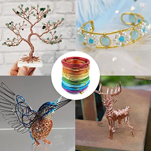 10 Rolls Colored Aluminum Craft Wire, 15 Guage Aluminum Arts Crafts Wire For Jewelry Making Assorted Colored Craft Wire Each Roll 32 Feet #TOP5