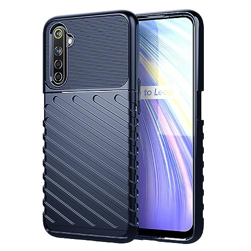 Image of Amazon Brand - Solimo Shockproof Mobile Cover Compatible with Realme 6 4G / 6i 4G (360 Degree Protection | Protective Design | Anti-Scratch Tough Slim TPU Case), Blue