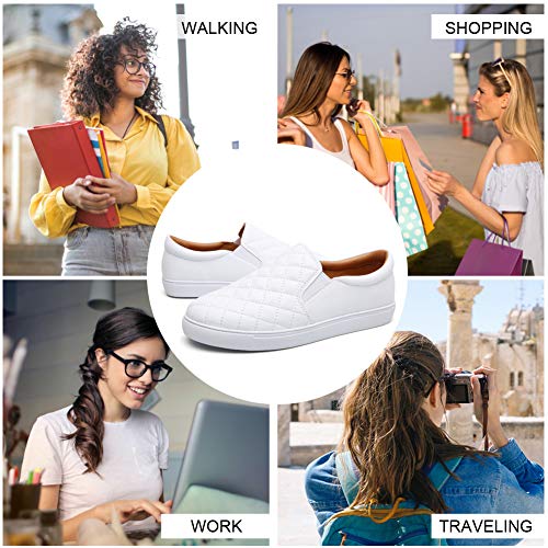 Image of VOCNTVY Loafers for Women Quilted Slip On Shoes Casual Fashion Sneakers