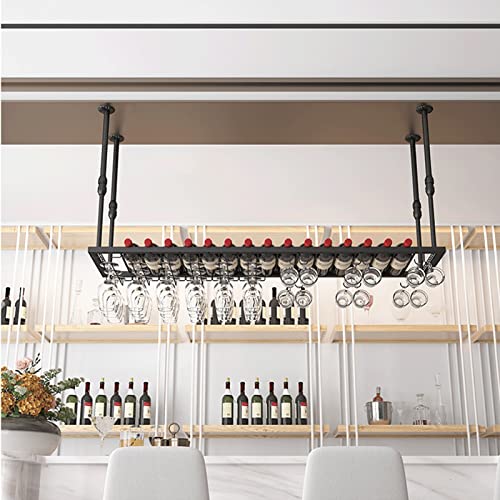 RCSTYNUK Estante Colgante para Vino, Soporte para Copas de Vino, Estante Flotante para Barra, Soporte para Botellas de Vino, Estante para Copas de champán, estantes para decoración del hogar.