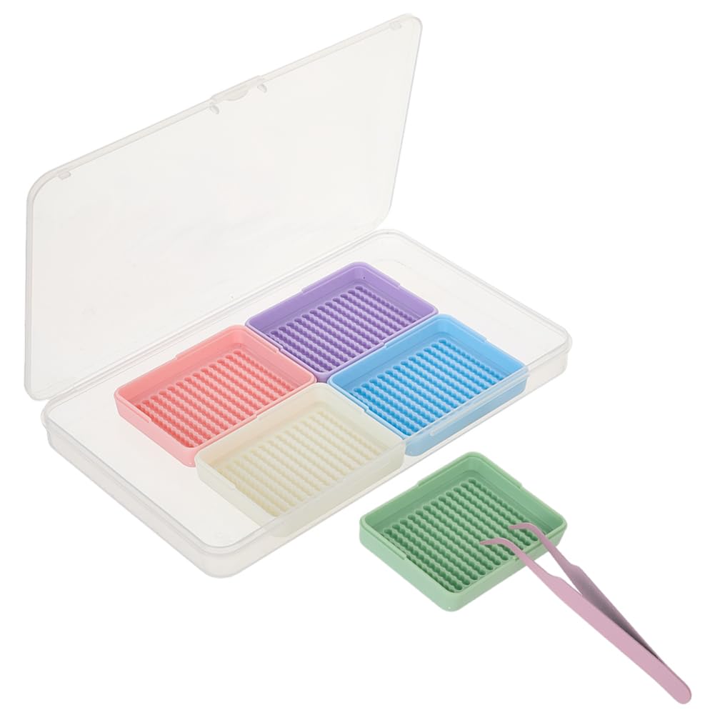 FREEBLOSS 7 in 1 Fuse Beads Picking Tray Kit Fuse Beads Accessories Kit Includes Storage Box, 5 Sorting TraysTweezer, Suitable for 2.6mm Size Bead