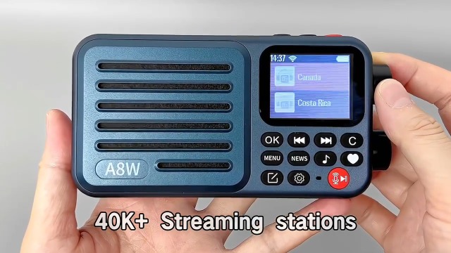 Choyong A8W Portable Smart Internet Radio – WiFi & 4G Speaker With Bluetooth, Battery Powered, Blue-814459