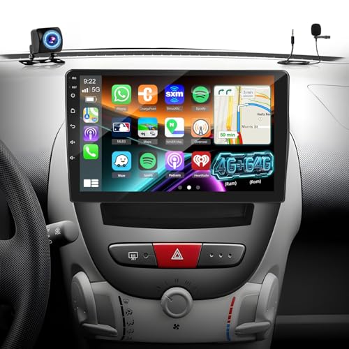 Autoradio Android Écran Tactile Peugeot 107 avec Bluetooth 5.1 et commandes SWC