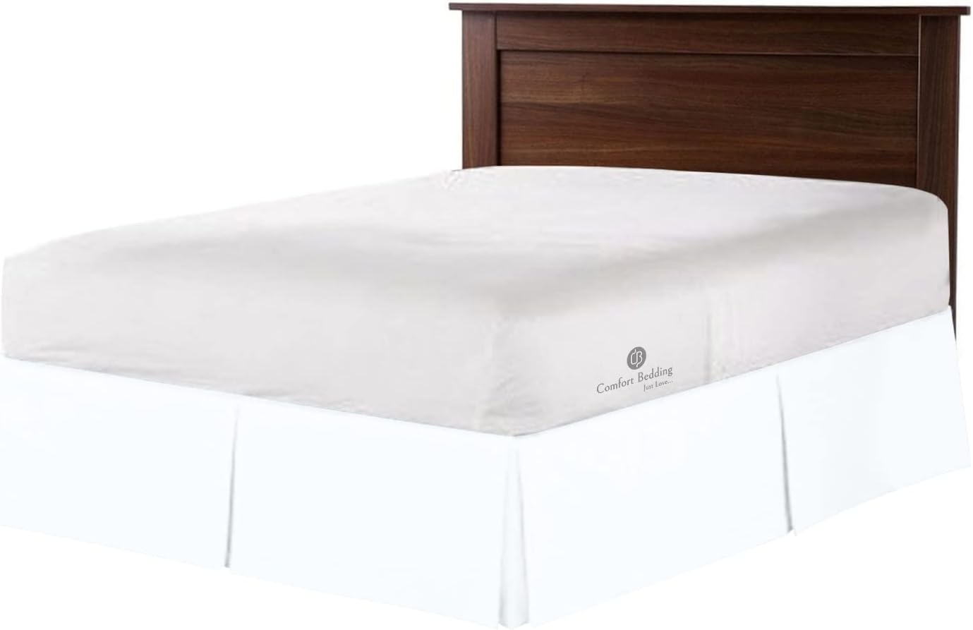 Split Corner Pleated Bedskirts Box Pleated Microfiber