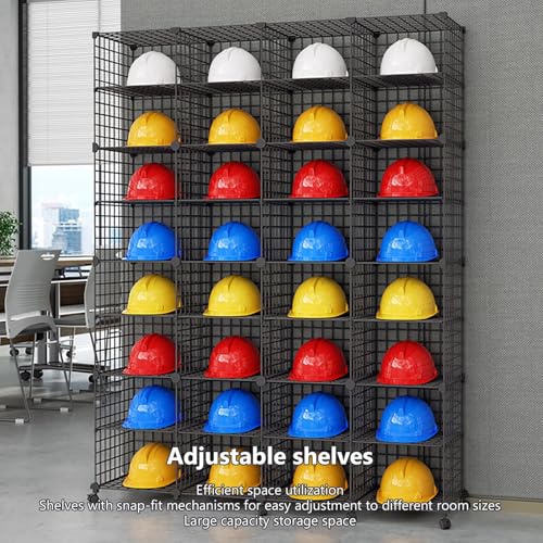 Support de rangement pour casques de sécurité à jonction en acier noir - 8