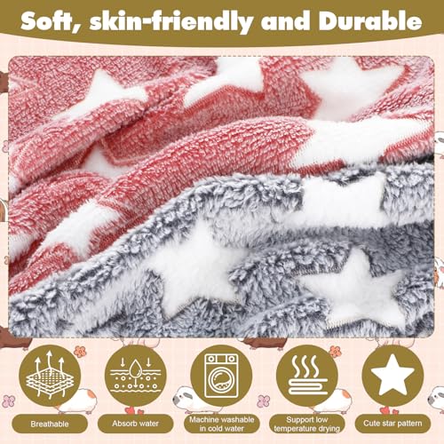 Telooco Roupa de cama de porquinho da índia, 2 peças, cobertores de porquinho-da-índia absorventes a