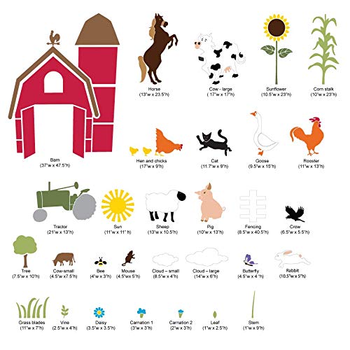 Mywonderfulwalls Nursery Wall Mural - Farm Animal Wall Mural Stencil Kit For Painting - Not Decals #TOP2