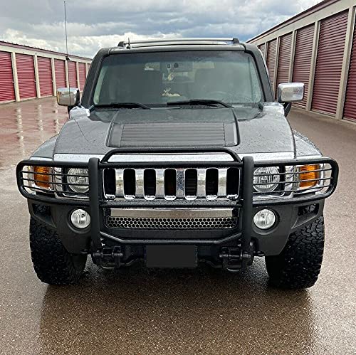 Hecasa Steel Grill Grille Brush Guards Compatible With 2006-2011 Hummer H3 H3T Models #TOP2