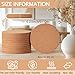 100 Pieces Cork Coasters for Drinks, GOH DODD Thicken Absorbent Blank Coasters for DIY Crafts Laser Engraving Sublimation Wood Burning Plants Painting Housewarming Gifts Wedding, Round, 4 Inch