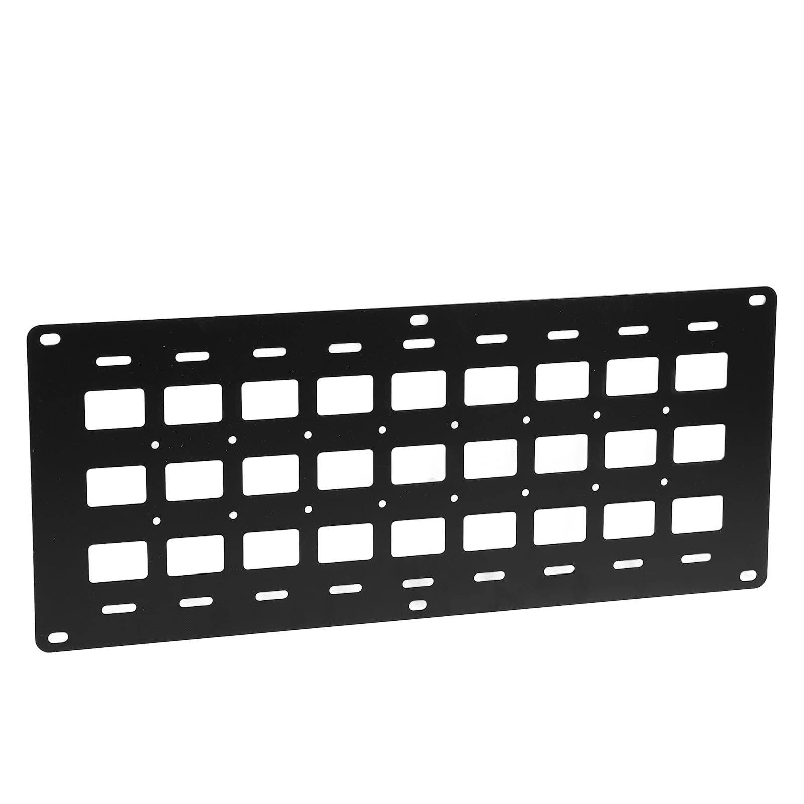 Pannello MOLLE per Pianale per Camion in Lega di Alluminio 810x340x2mm per Montaggio su Guida a L, Deposito per Veicoli Pesanti con Design Multi-foro, Compatibile con Camioncini e Veicoli